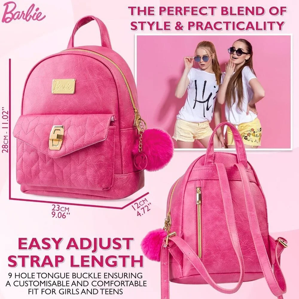 Mini Faux Leather Backpack for Women Girls Teens Compact Travel School